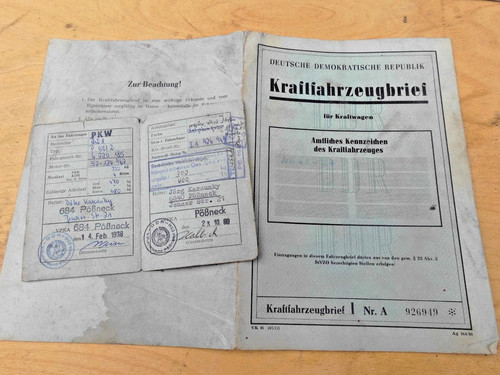 Ddr kfz brief - kfz,