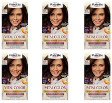 6x Poly Palette Vital Color Intensive Creme-Haarfarbe 6-0 Hellbraun, 115ml