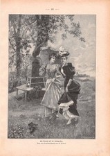 Ein Versuch mit der Kneipp Kur - Georg Fischer - 1896 - Holzstich ~22x31cm