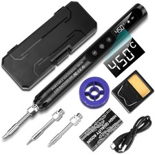 USB Lötkolben Set Akku LCD