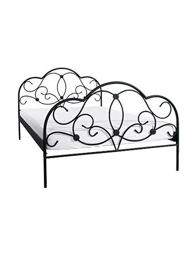 Bett 200 cm schwarz - 90, x