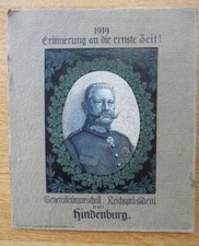 Altes Bild Generalfeldmarschall von Hindenburg / Originalzeichnung / 29,5 x 25cm