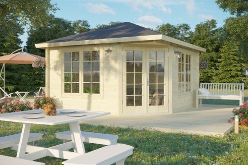 Gartenhaus blockhaus walmdach - ,