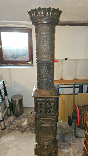 Historischer gussofen aus - historischer,