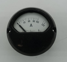 Siemens und Halske, Ampermeter, Ampermessgerät, 200A, Einbaumessgerät rund 8,5cm