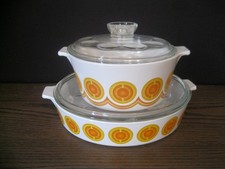 2x Auflaufform Pyroflam Electro Vintage Set Ofenform mit Deckel