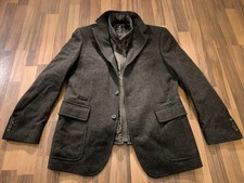 FAY Mantel (Anthrazit/Dunkelgrau) und Stepp-Weste (Grün/Oliv) Größe 52 Set