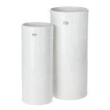 Vasen Keramik weiß hoch rund