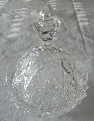 Bleikristall schale mit - -,