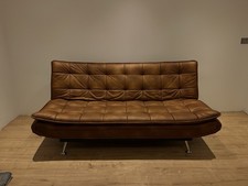 Kunstleder Brauner Sofa Schlafsofa Aufklappbar Modern
