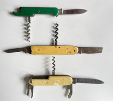 3 alte Taschenmesser 4-tlg.  u. 3-tlg. Made in Germany Kapselheber Korkenzieher