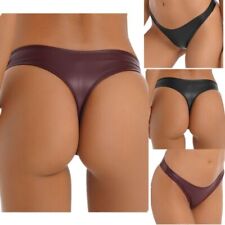 DE Frauen Unterwäsche Glatt Minislips Bikini String Atmungsaktiv Slips Pool Club