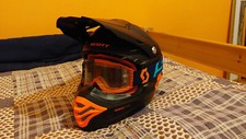 Scott Motorcrosshelm 350 Pro Orange Schwarz in Größe S mit Scott Hustle MX 