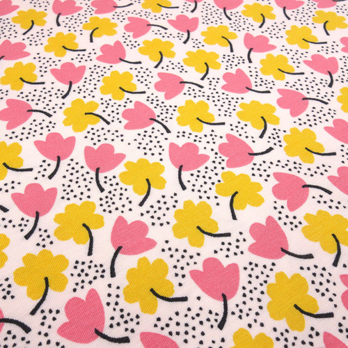 Stoff modal jersey blumen - modal,