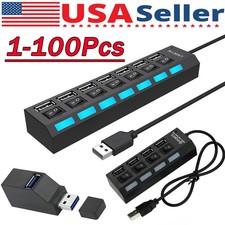 USB Hub 7 Port On/Off Switch