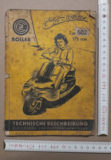 Alte originale Betriebsanleitung für Motorroller Cezeta Typ 502 175ccm