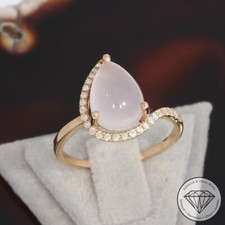 Wert 1490 € Brillant Rosenquarz Ring 750 18 Karat Rosé Gold