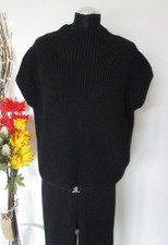 Weicher Pullunder ärmelloser Pullover mit Mock-Kragen Gr.  38 40