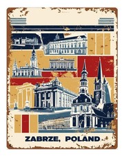 Vintage Zabrze Polen Wandkunst