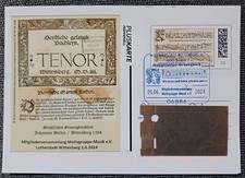 gel Pluskarte SSt 1.6.2024 Wittenberg 500 J. Gesangbuch Luther Reformation Musik