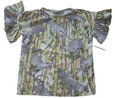 T-Shirt, Mädchen,  Gr. 128, Tropenwald und Leoparden von Molo Kurzärmlig