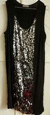 MALVIN Hamburg Kleid schwarz mit Pailletten neu XL