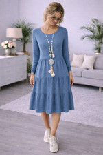 38 40 40/42 Strick Kleid long