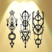 3x Wikinger Wanddeko Metall