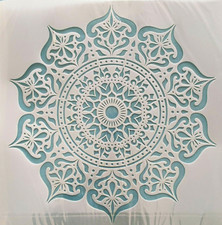 XL Schablone WIEDERVERWENDBAR! 50x50 cm / Mandala Möbel Vintage Malen Kreis Neu 