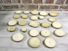 23 Birkenscheiben ? trocken, Naturholz Bastelholz Oval Holz 3-7 cm. 1 cm Dick.