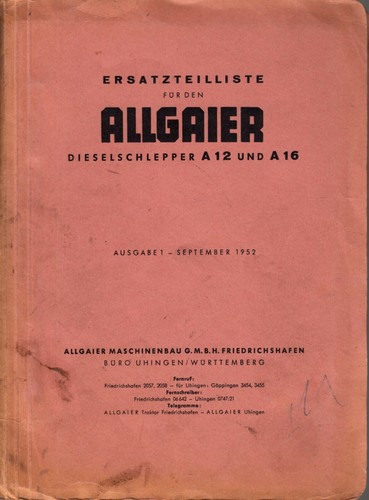 Allgaier a12 a16 - allgaier,