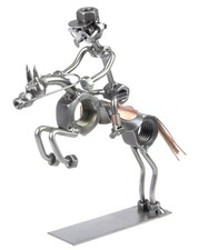 Reiter Pferd Metallfigur