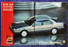 Alfa Romeo 164 Super mit V6 Motor,  originale aus Werbung 1993  Großformat