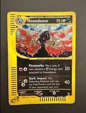 Pokemon Karte - Houndoom - Aquapolis - Holo - H11/H32 - Selten - Kein Kristall - ENG - SCHLECHT