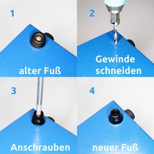 Gummi Fuß Füße Set ICOM