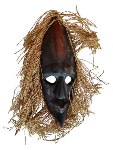 Afrikanische holzmaske mit - holzmaske,