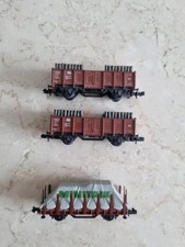 Minitrix N 13923,  Hochbordwagen mit Ladung, Minitrix 3266 Mit Plane 