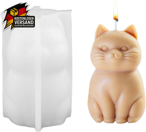 Silikonform katze für gips - silikonform,