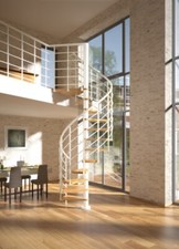 Spindeltreppe Wendeltreppe Oslo weiß