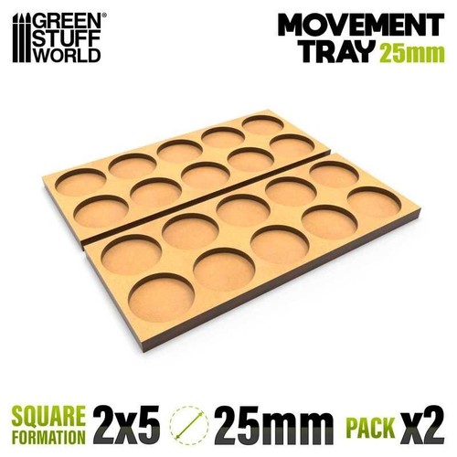 Mdf regimentsbases 25mm 5x2 - mdf,