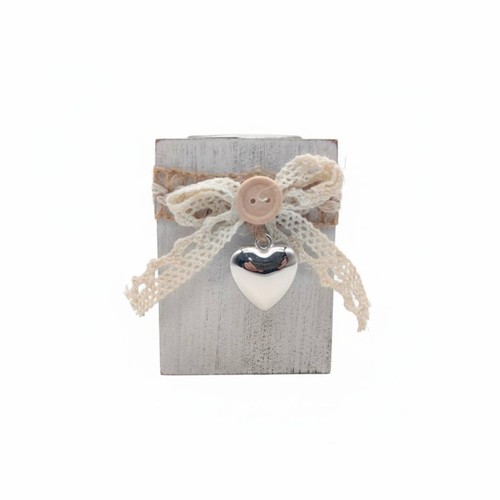 Holz kerzenhalter metallherz - holz-kerzenhalter,,