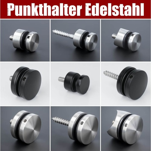 Glas punkthalter edelstahl v2a - edelstahl,