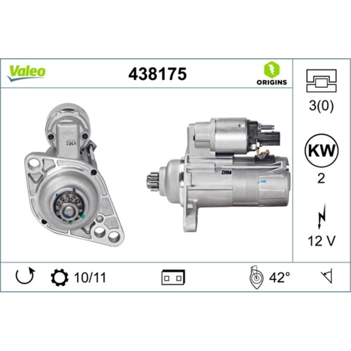 Starter valeo 438175 - valeo, vw