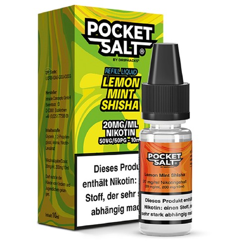 Pocket salt lemon mint - salt, shisha