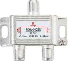 Schwaiger SAT Verteiler, 2-fach für SAT-, Antennen Kabelanlagen, 6,5 dB, VTF7842