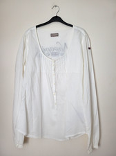 napapijri DAMENBLUSE BLuse Gr.  L weiß 100 % Baumwolle