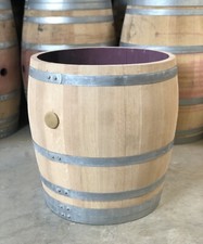 Miniteich aus 3/4 gebrauchtem 225l-Weinfass (170l)