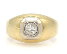 Größe 60 Ring 585 GOLD 14 Karat Bicolor Diamant diamond bague anello G3822/25