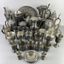 Großes Konvolut Zinn - 14,1 kg Krüge, Kannen & etc. - u.a. 93% bis 95%, Reinzinn