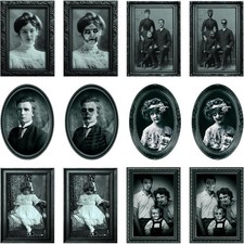 Benjia 6 Stück Halloween 3D Dekoration, Gothic, Horror, Bilder-Rahmen, Portrait